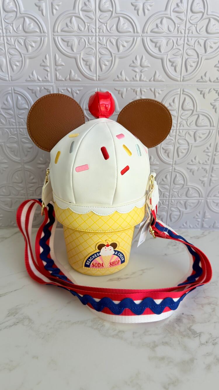 Disney Parks 2026 Beach Club Resort Beaches & Cream Loungefly Crossbody Bag NWT